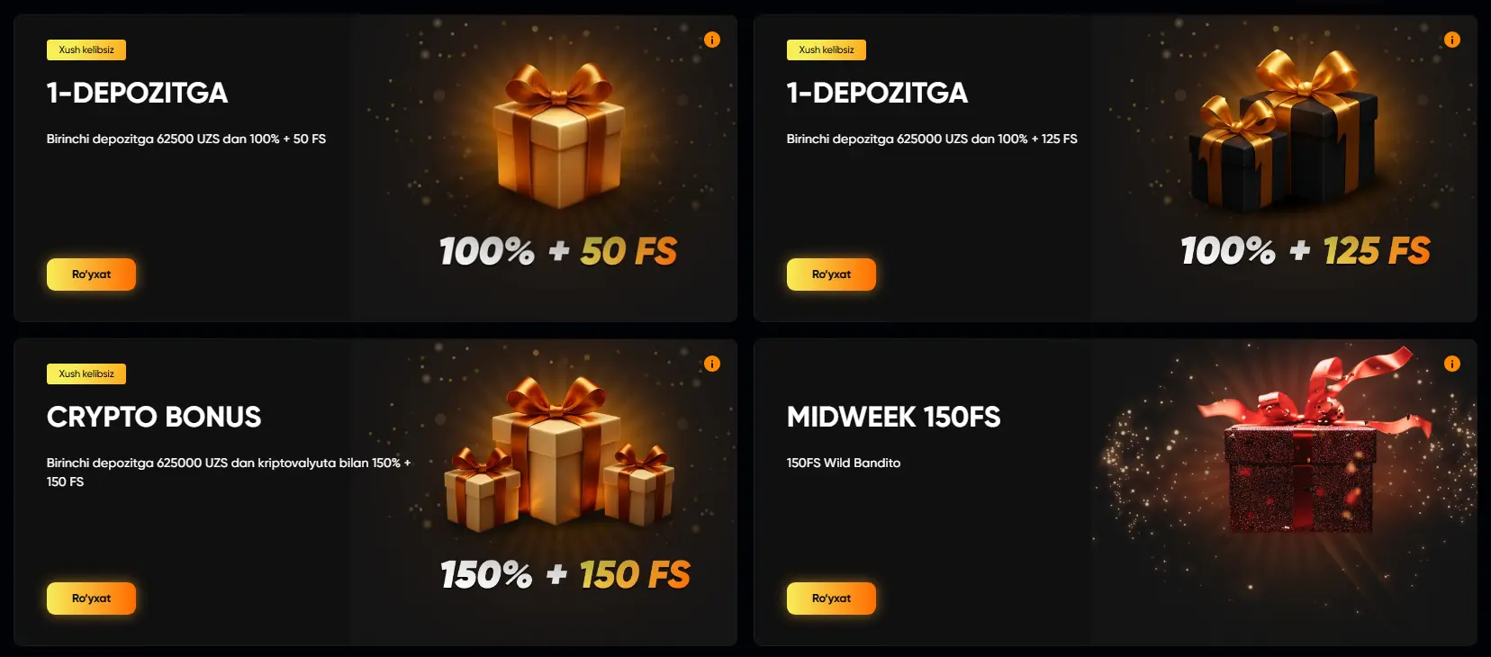 Bigsbet depozitga FS bonus